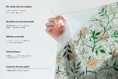 Privacy window film Floral symmetry