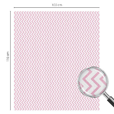 Opaque window film stained glass style Pink zigzags