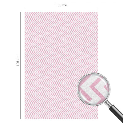 Opaque window film stained glass style Pink zigzags