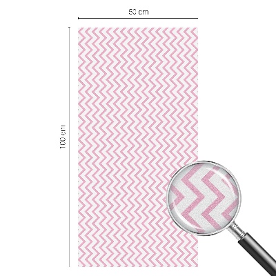Opaque window film stained glass style Pink zigzags