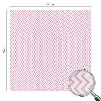 Opaque window film stained glass style Pink zigzags