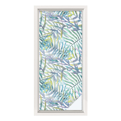 Colored window film stained glass Tropical watercolor