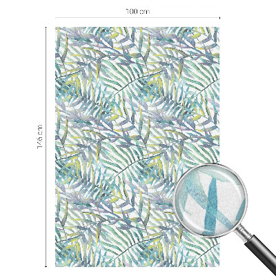 Colored window film stained glass Tropical watercolor