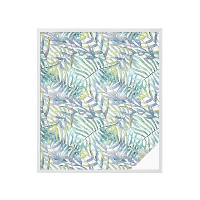 Colored window film stained glass Tropical watercolor