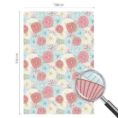 Privacy window film Pastel flowers