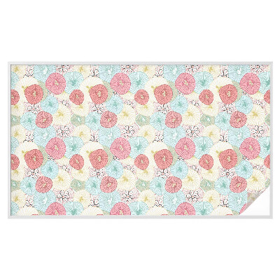 Privacy window film Pastel flowers