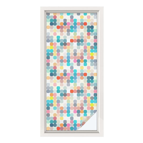 Colored window film stained glass Colorful squares