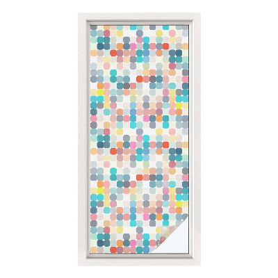 Colored window film stained glass Colorful squares