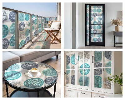 Patterned window film Geometric circles