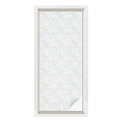 Opaque window film stained glass style Geometric patterns