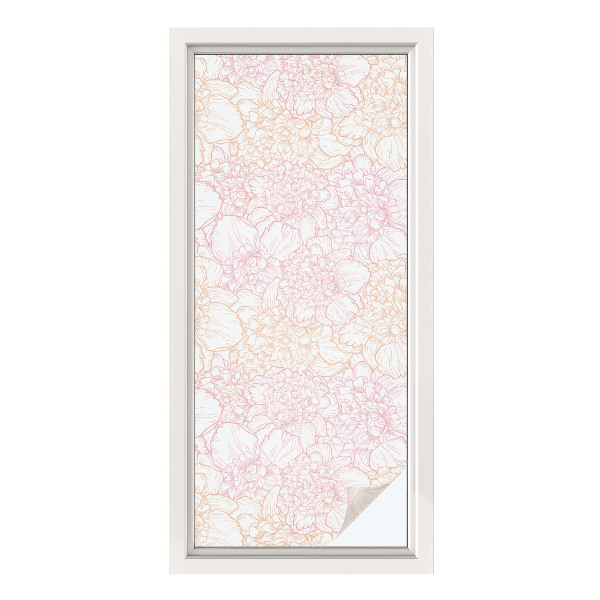 Colored window film stained glass Floral elegance