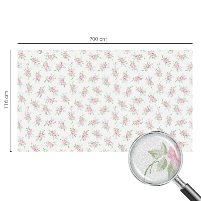 Frosted glass film stained glass effect Romantic roses