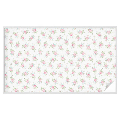 Frosted glass film stained glass effect Romantic roses