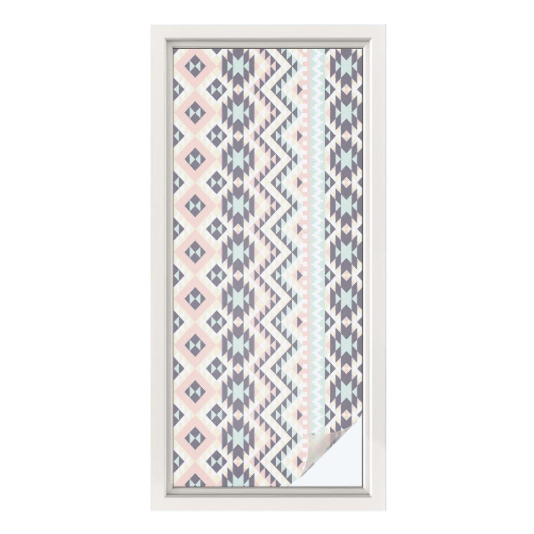 Patterned window film Pastel geometry