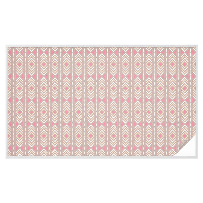 Frosted glass film stained glass effect Ethnic rhombuses