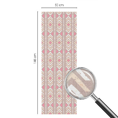 Frosted glass film stained glass effect Ethnic rhombuses