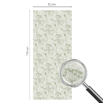 Opaque window film stained glass style Botanical pattern