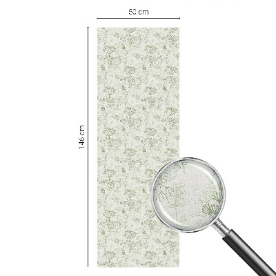 Opaque window film stained glass style Botanical pattern