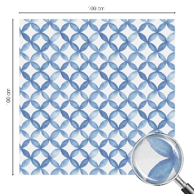 Opaque window film stained glass style Geometric flowers