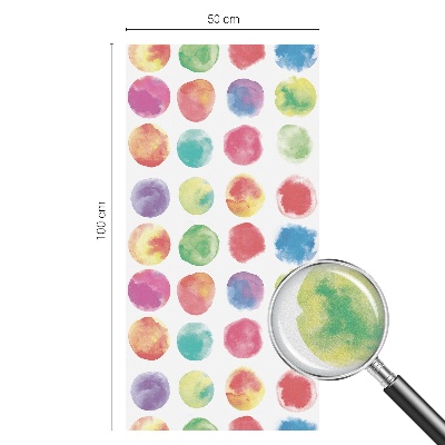 Opaque window film stained glass style Colorful circles