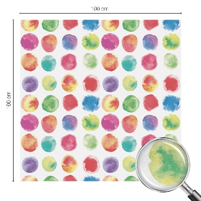 Opaque window film stained glass style Colorful circles