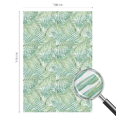 Frosted glass film stained glass effect Green fern