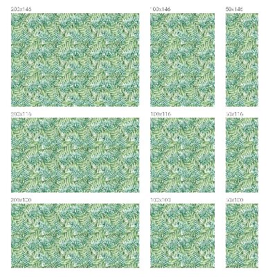 Frosted glass film stained glass effect Green fern