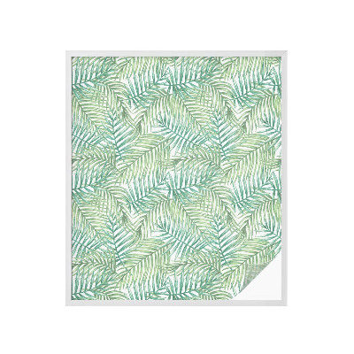 Frosted glass film stained glass effect Green fern