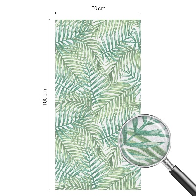 Frosted glass film stained glass effect Green fern