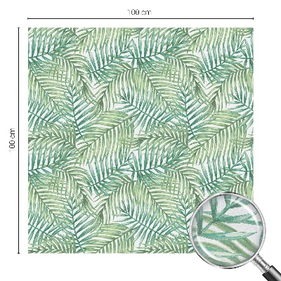 Frosted glass film stained glass effect Green fern