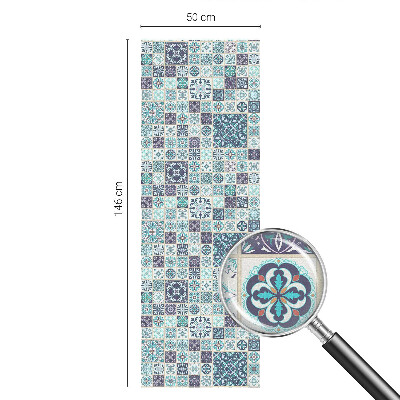 Colored window film stained glass Floral tiles