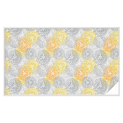 Opaque window film stained glass style Colorful flowers