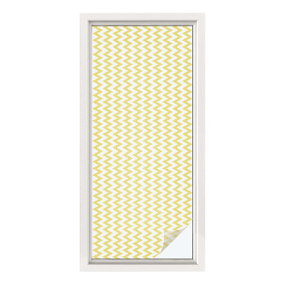 Colored window film stained glass Yellow zigzags