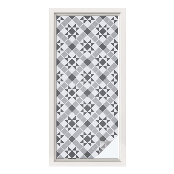 Frosted glass film stained glass effect Geometric patterns