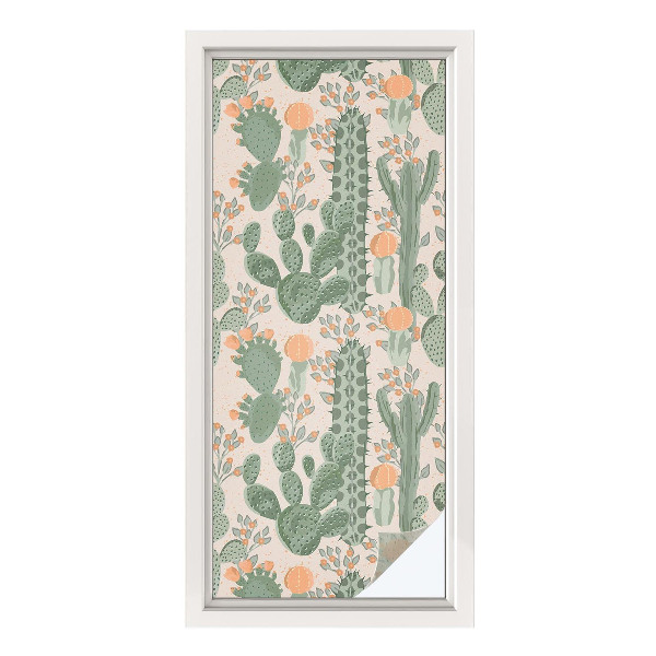 Privacy window film Green succulents