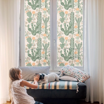 Privacy window film Green succulents