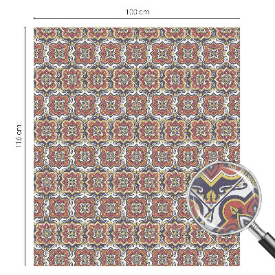 Frosted glass film stained glass effect Floral ornament