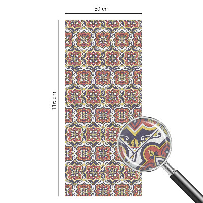 Frosted glass film stained glass effect Floral ornament