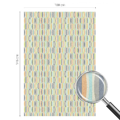 Opaque window film stained glass style Oval patterns