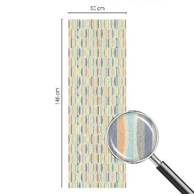 Opaque window film stained glass style Oval patterns