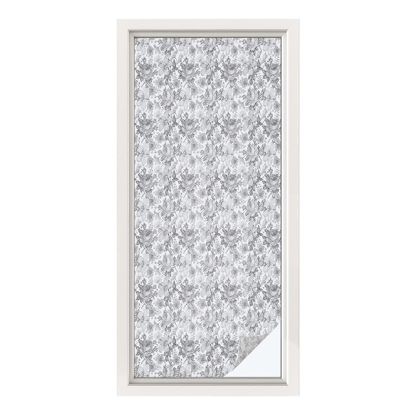 Opaque window film stained glass style Floral elegance