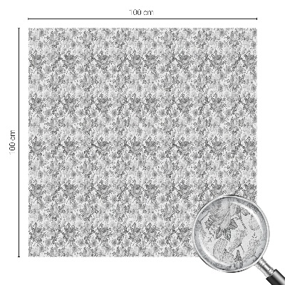 Opaque window film stained glass style Floral elegance