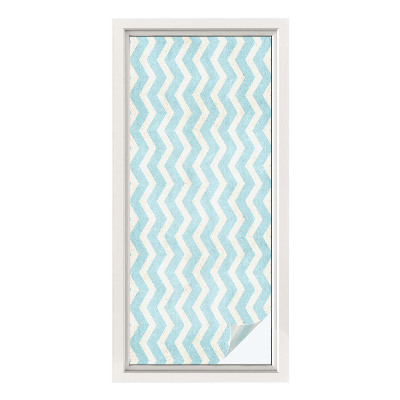 Patterned window film Blue zigzag