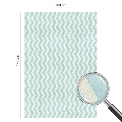Patterned window film Blue zigzag