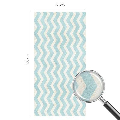 Patterned window film Blue zigzag