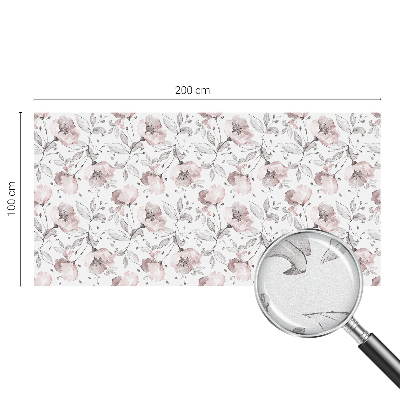 Colored window film stained glass Rose leaves