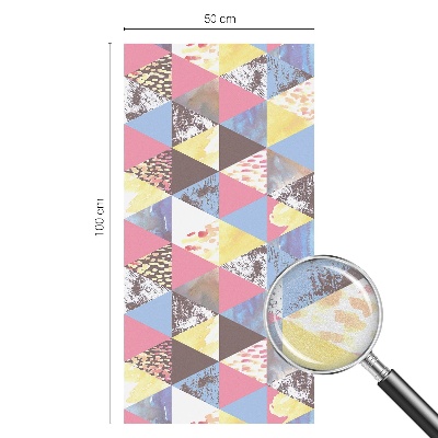 Privacy window film Colorful triangles