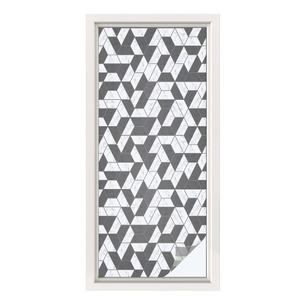 Opaque window film stained glass style Geometric illusions