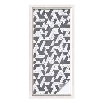 Opaque window film stained glass style Geometric illusions