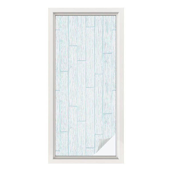 Opaque window film stained glass style Wooden pattern